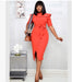 African Fashion Commuter Plus Size One Shoulder Women Dress - Lovin’ The Beauty 