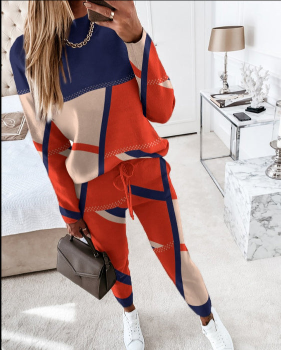 Stripe-Shape Pattern Casual Women's Sports Suit - Lovin’ The Beauty 