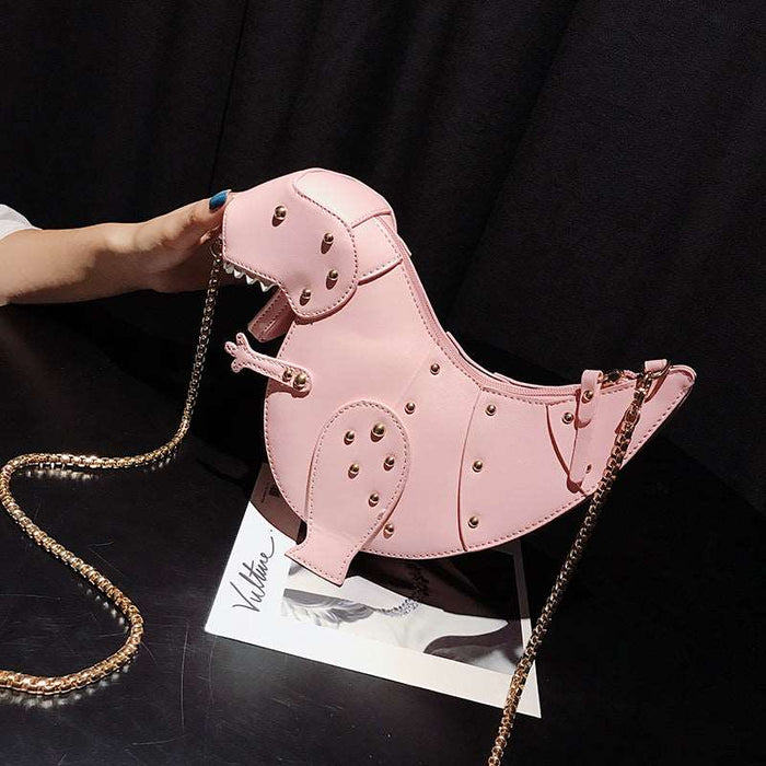 Fashionable 3D Dinosaur Designed Rivets Leather Purse - Lovin’ The Beauty 