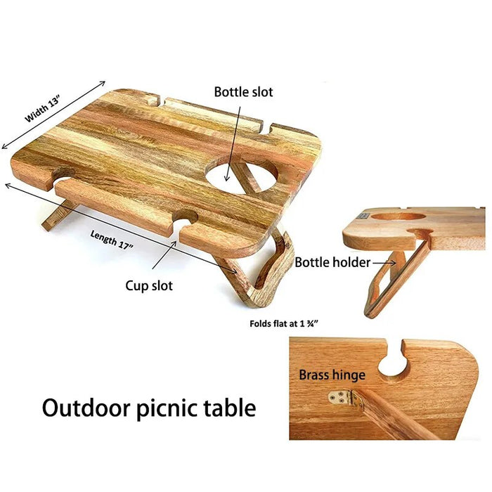Portable Wooden Glass Wine Table Rack - Lovin’ The Beauty 