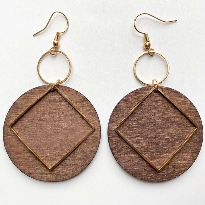 Bohemian Wooden Metal Earrings - Lovin’ The Beauty