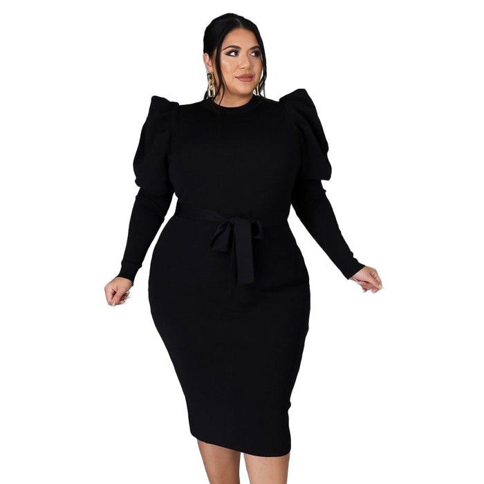 Women's Slim Fit Rugged Shoulder Dress - Lovin’ The Beauty 