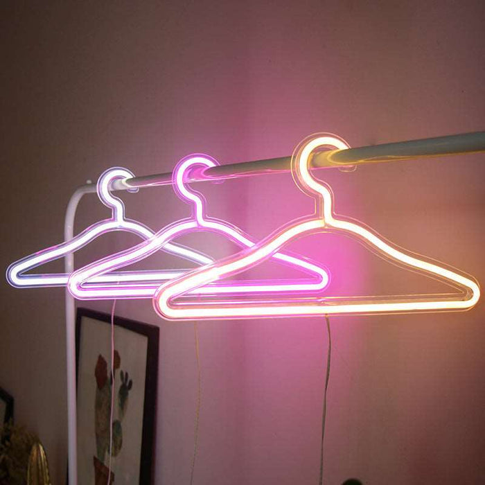 LED Neon Light Sign Clothes Stand USB Powered Hanger - Lovin’ The Beauty