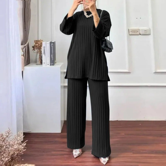 Long Sleeve Wide Leg Sportswear Suit - Lovin’ The Beauty