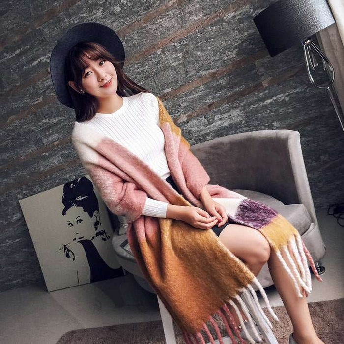 Women's Korean - Style Long Scarf Tassel - Lovin’ The Beauty