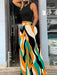 Women's Casual Vacation Style Semi-High Neck Knitted Top Set - Lovin’ The Beauty 