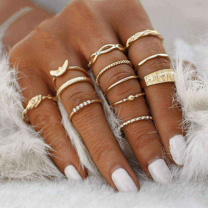 Enchanting Solstice Ring Crown Four Leaf Clover Bow Alloy For Women