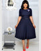 Round Neck Pleated Dress - Lovin’ The Beauty 