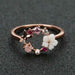 Rose Gold Plated Copper Butterfly Flower Ring For Women Size 6 To 10