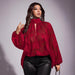 Plus-size Floral Sheer Long-sleeve Scarf-collar Chic Workwear Shirt - Lovin’ The Beauty 