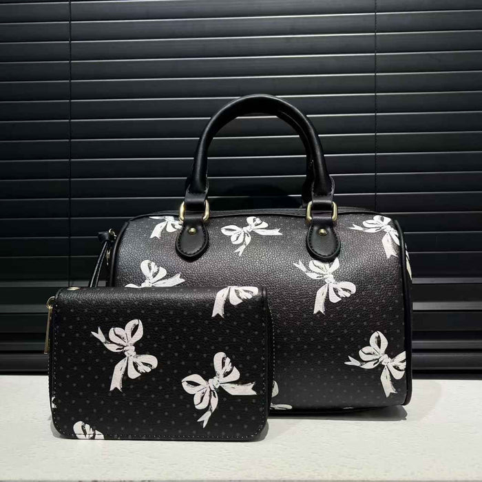 Women's Soft Leather Handbag Cute Patchwork Easy Matching