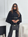 New Stand Collar Batwing Sleeves Cloak Top With Belt Ins Fashion Temperament Jacket Woolen Sweater Outwear For Women Clothing - Lovin’ The Beauty 