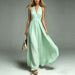 V-Neck Sleeveless Waist-Cinching Dress