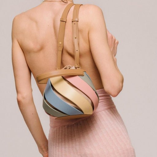 Cylindrical Contrast Portable Diamond Bucket Bag - Lovin’ The Beauty 