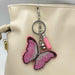 Diamond Encrusted Butterfly Keychain Tassel Bag Charm