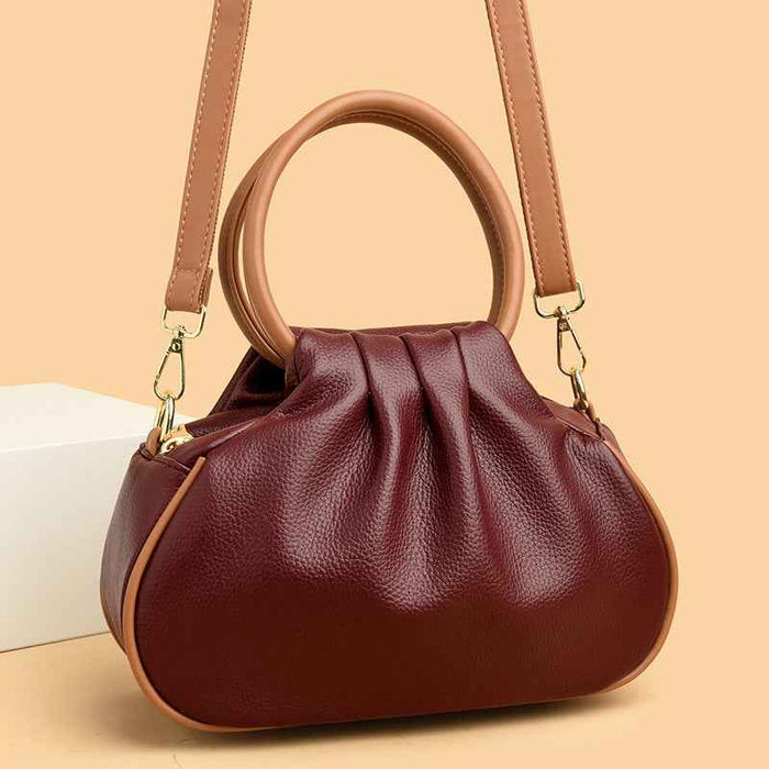 Pleated Crossbody Shoulder Bag For Women