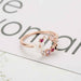 Rose Gold Plated Copper Butterfly Flower Ring For Women Size 6 To 10