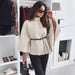 New Stand Collar Batwing Sleeves Cloak Top With Belt Ins Fashion Temperament Jacket Woolen Sweater Outwear For Women Clothing - Lovin’ The Beauty 