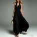 V-Neck Sleeveless Waist-Cinching Dress