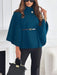 New Stand Collar Batwing Sleeves Cloak Top With Belt Ins Fashion Temperament Jacket Woolen Sweater Outwear For Women Clothing - Lovin’ The Beauty 