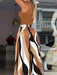 Women's Casual Vacation Style Semi-High Neck Knitted Top Set - Lovin’ The Beauty 