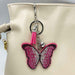 Diamond Encrusted Butterfly Keychain Tassel Bag Charm