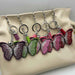 Diamond Encrusted Butterfly Keychain Tassel Bag Charm