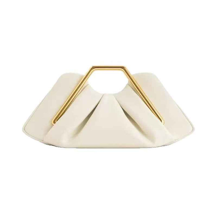 Womens Retro-Style Framed Pleated Cloud Bag