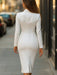 Single Breasted Slim Long Suit Dress - Lovin’ The Beauty 