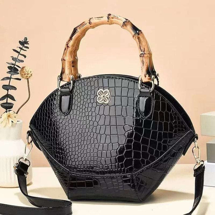 Crocodile Bamboo Handbag - Lovin’ The Beauty