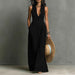 Breasted Sleeveless Shirt-collar Dress