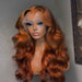 Ginger Body Wave Lace Front Wig In Stock Orange Big Wave Lace