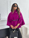 New Stand Collar Batwing Sleeves Cloak Top With Belt Ins Fashion Temperament Jacket Woolen Sweater Outwear For Women Clothing - Lovin’ The Beauty 