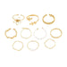 Openwork Flower Ring For Women Alloy Electroplated Glossy Jewelry
