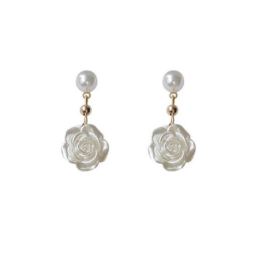 Silver Needle Hand - Made Design Pearl Flower Stud Earring - Lovin’ The Beauty