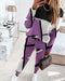 Stripe - Shape Pattern Casual Women's Sports Suit - Lovin’ The Beauty