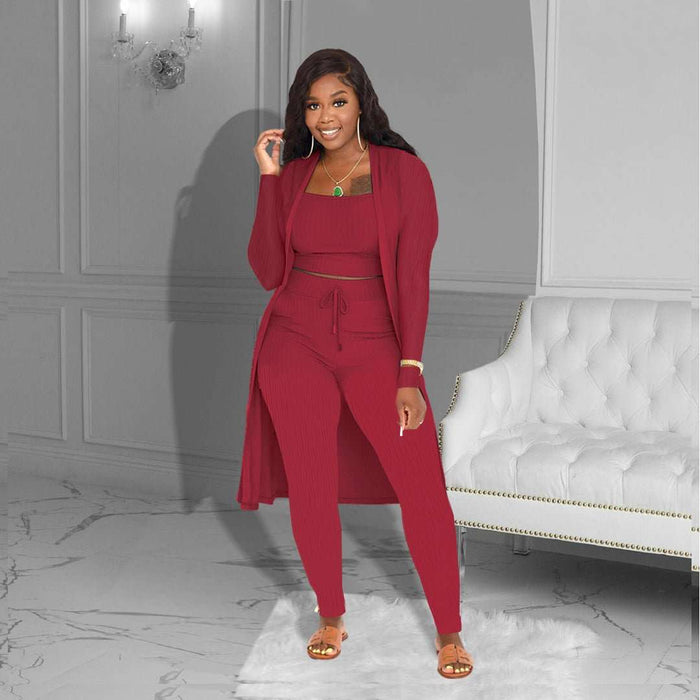 Women's Fashion Solid Three - piece Suit - Lovin’ The Beauty